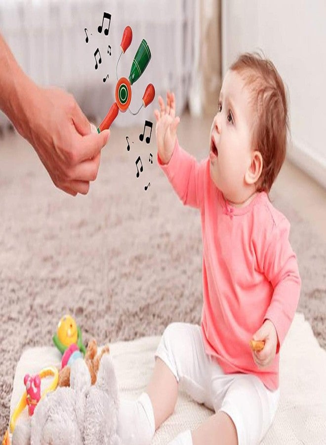 Little Mind Jhoomer Merry Go Round Hanging Toy for New Born Baby with Wooden 3 Pcs Rattles Sound Making Toy for Kids (Multicolor) - Image 3